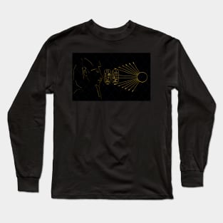 Akhenaten In Gold Mask Long Sleeve T-Shirt